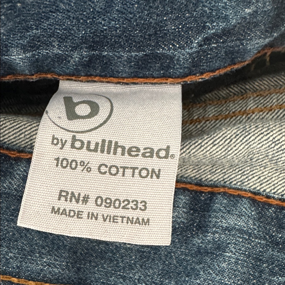 B By Bullhead Men’s Straight-Leg Jeans Medium Wash Whiskering Detail 30X32 - Picture 9 of 9